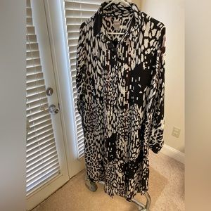 Chico’s Black White Collared Dress